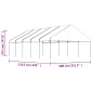 vidaXL Κιόσκι με Τέντα Λευκό 11,15 x 5,88 x 3,75 μ. από Πολυαιθυλένιο