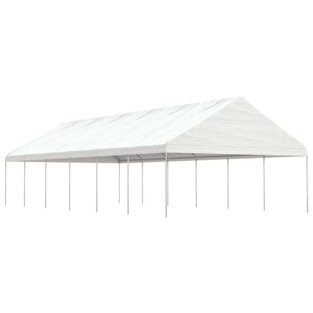 vidaXL Κιόσκι με Τέντα Λευκό 13,38 x 5,88 x 3,75 μ. από Πολυαιθυλένιο