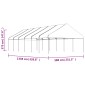 vidaXL Κιόσκι με Τέντα Λευκό 13,38 x 5,88 x 3,75 μ. από Πολυαιθυλένιο