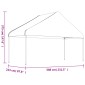 vidaXL Κιόσκι με Τέντα Λευκό 13,38 x 5,88 x 3,75 μ. από Πολυαιθυλένιο