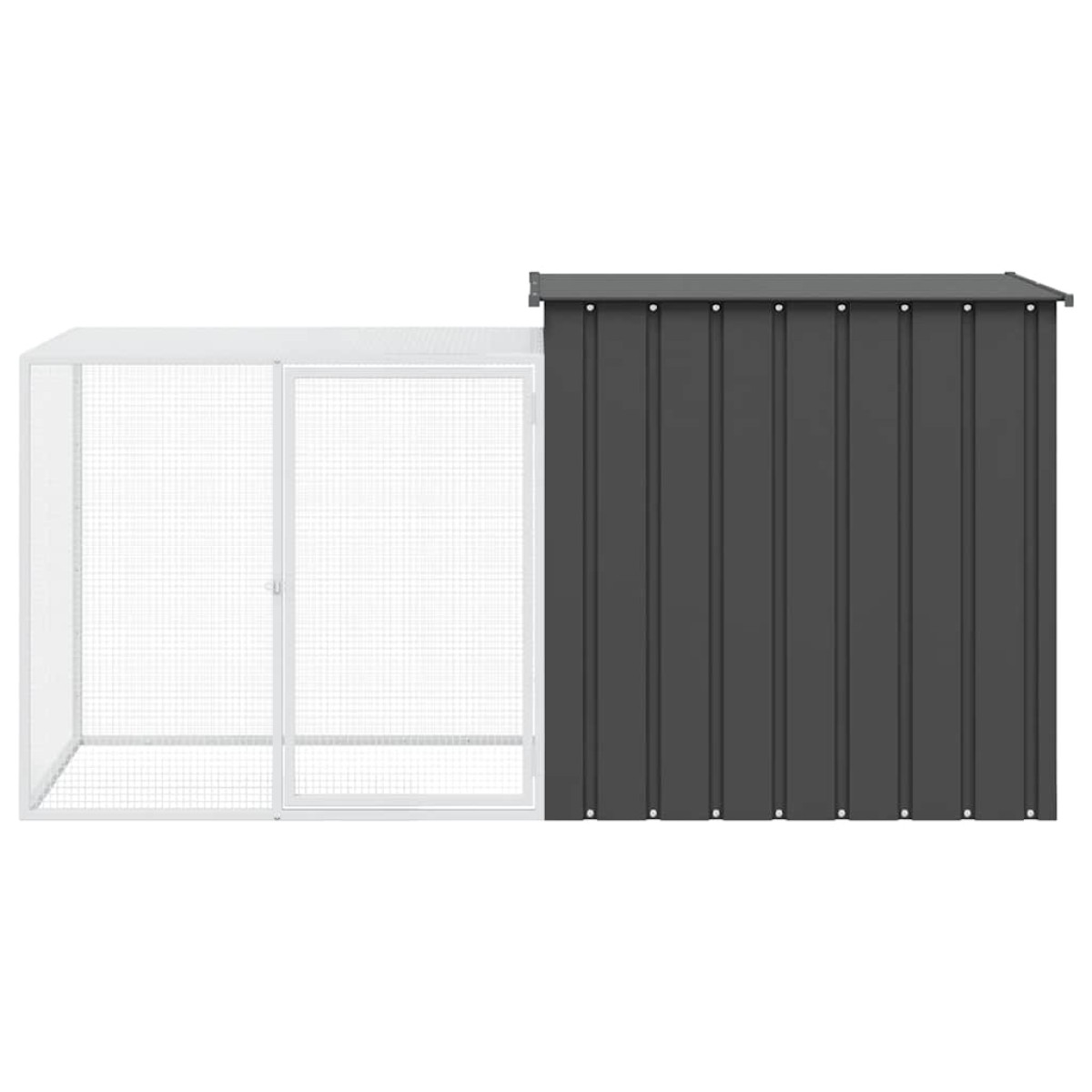 vidaXL Κλουβί Κουνελιών Ανθρακί 200x91x100 εκ. από Γαλβανισμένο Χάλυβα