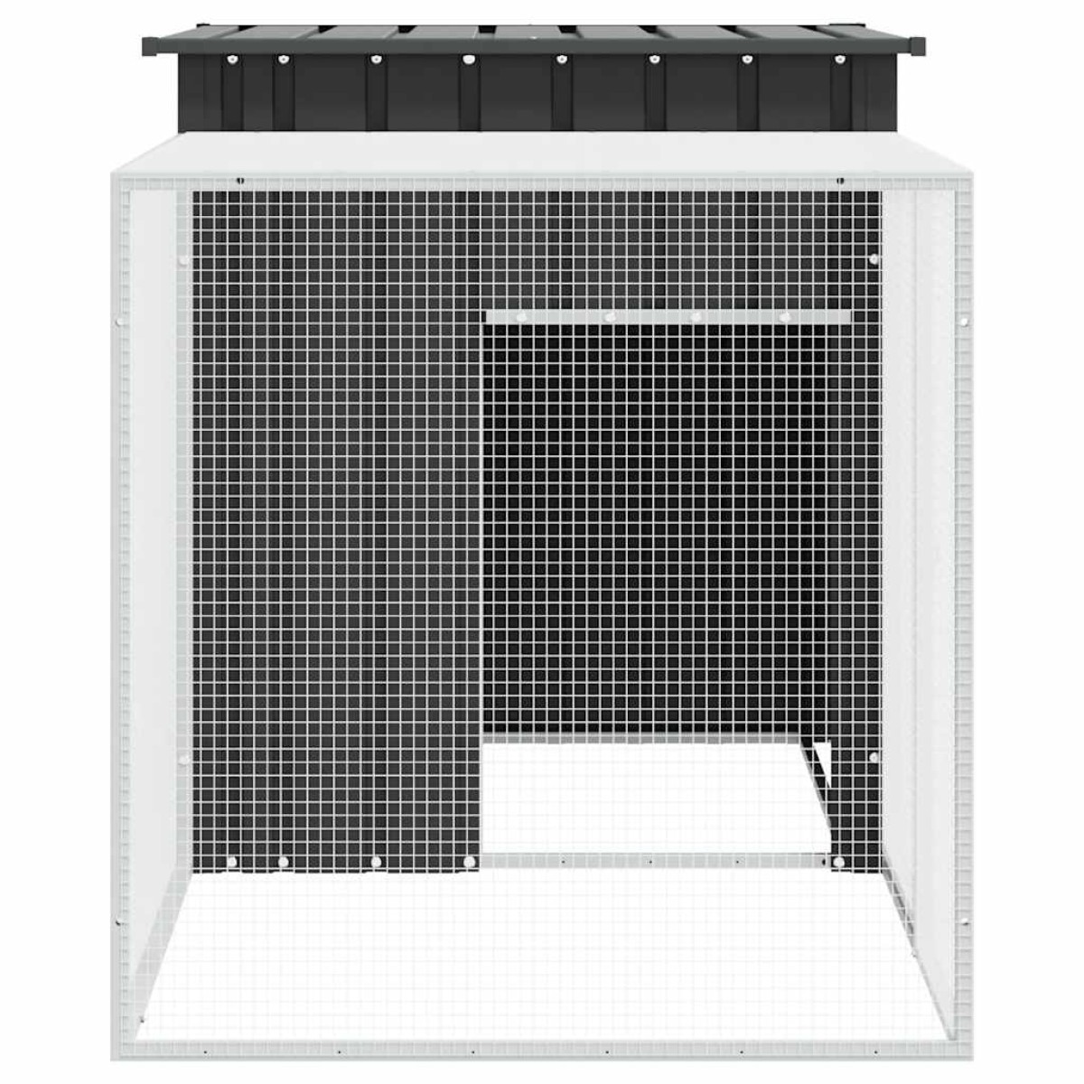 vidaXL Κλουβί Κουνελιών Ανθρακί 200x91x100 εκ. από Γαλβανισμένο Χάλυβα