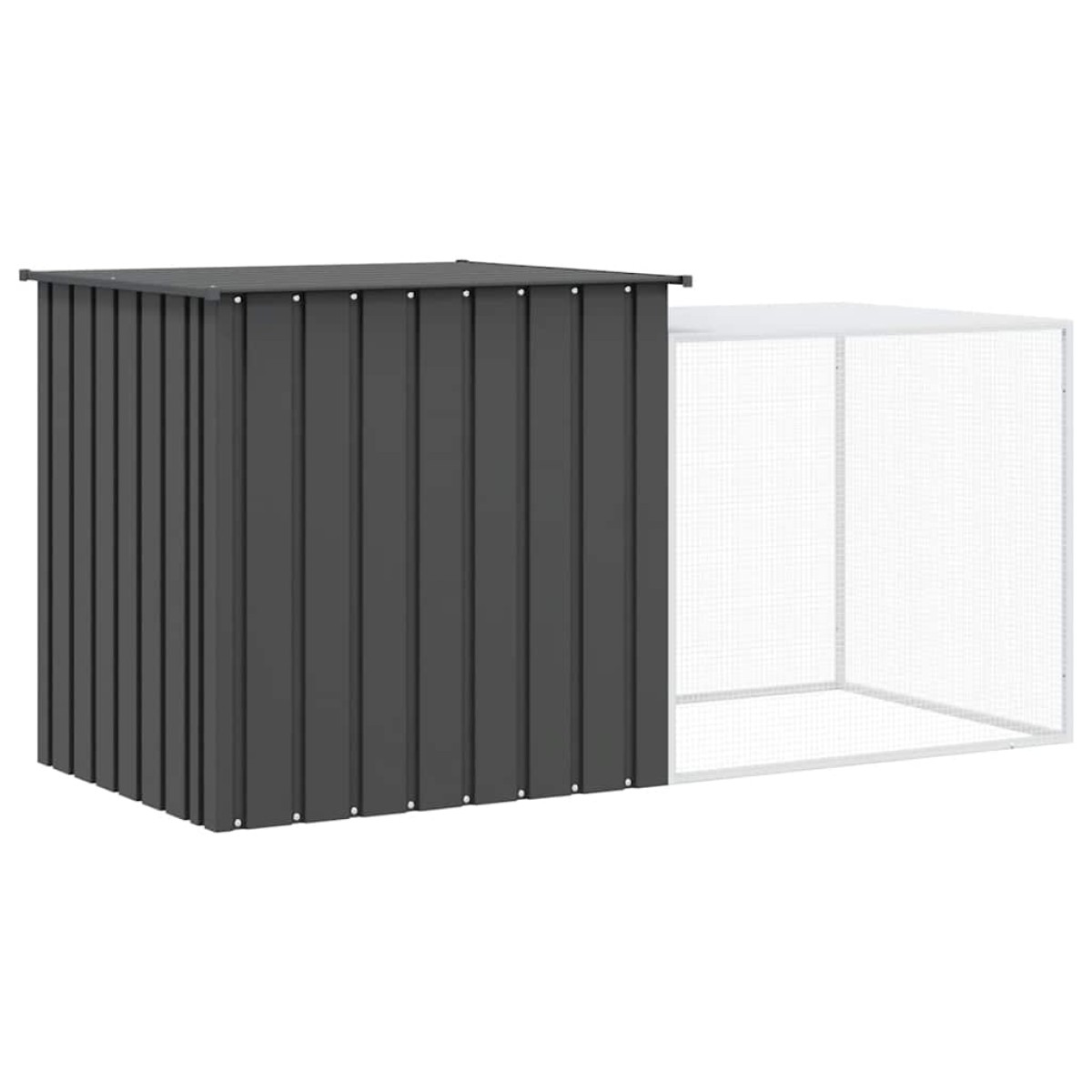 vidaXL Κλουβί Κουνελιών Ανθρακί 200x91x100 εκ. από Γαλβανισμένο Χάλυβα