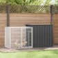 vidaXL Κλουβί Κουνελιών Ανθρακί 200x91x100 εκ. από Γαλβανισμένο Χάλυβα
