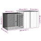 vidaXL Κλουβί Κουνελιών Γκρι 200x91x100 εκ. από Γαλβανισμένο Χάλυβα