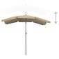 vidaXL Ομπρέλα Κήπου Taupe Χρώμα 200 x 130 εκ.