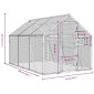 vidaXL Κλουβί Ασημένιο 1,79 x 3 x 1,85 μ. από Αλουμίνιο