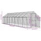 vidaXL Κλουβί Ασημένιο 1,79 x 8 x 1,85 μ. από Αλουμίνιο