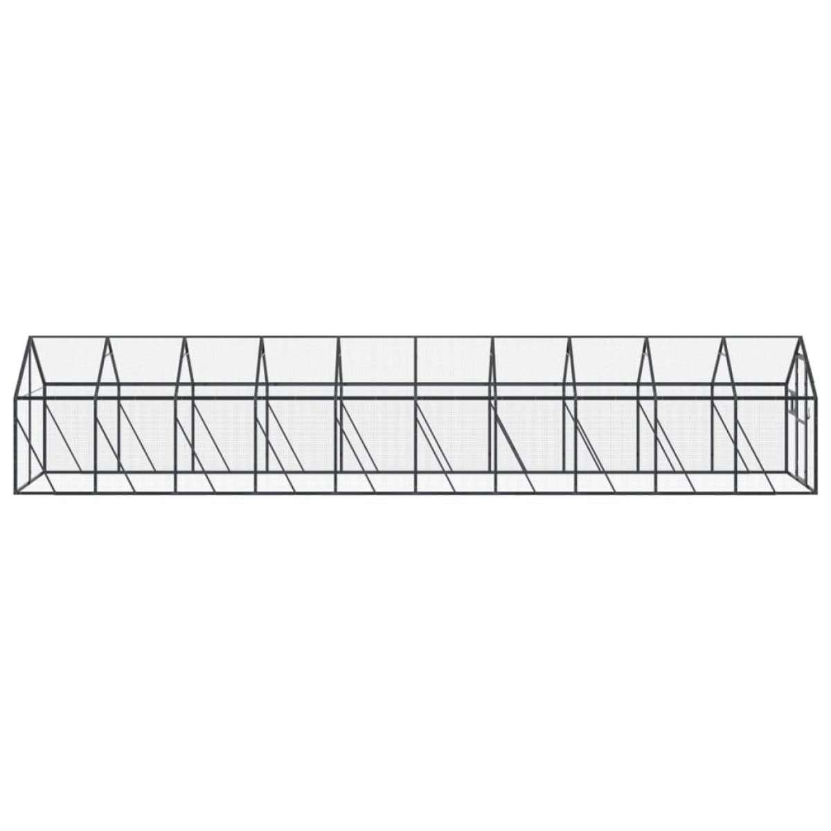 vidaXL Κλουβί Ανθρακί 1,79 x 4 x 1,85 μ. από Αλουμίνιο