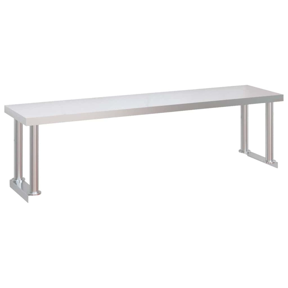 vidaXL Πάγκος Εργασίας Κουζίνας με Ράφι 120x60x115 εκ. Ανοξείδ. Ατσάλι