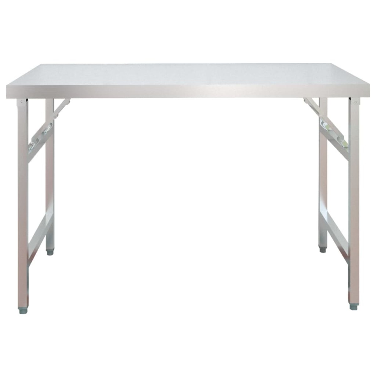 vidaXL Πάγκος Εργασίας Κουζίνας με Ράφι 120x60x145 εκ. Ανοξείδ. Ατσάλι