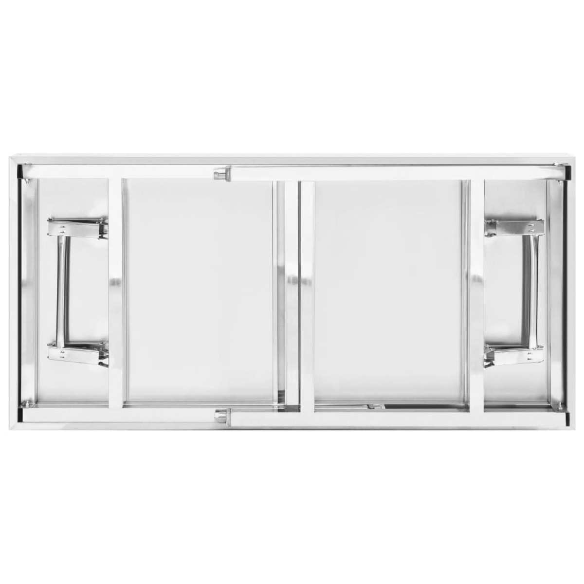 vidaXL Πάγκος Εργασίας Κουζίνας με Ράφι 120x60x145 εκ. Ανοξείδ. Ατσάλι