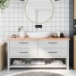 vidaXL Πάγκος Μπάνιου Αν. Καφέ 160 x 30 x 4 εκ. Επεξεργ. Μασίφ Ξύλο