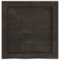 vidaXL Πάγκος Μπάνιου Σκ. Γκρι 40x40x(2-4) εκ. Επεξ. Μασίφ Ξύλο
