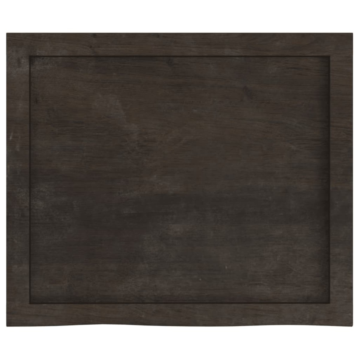 vidaXL Πάγκος Μπάνιου Σκούρο Γκρι 60x50x4 εκ. Επεξ. Μασίφ Ξύλο