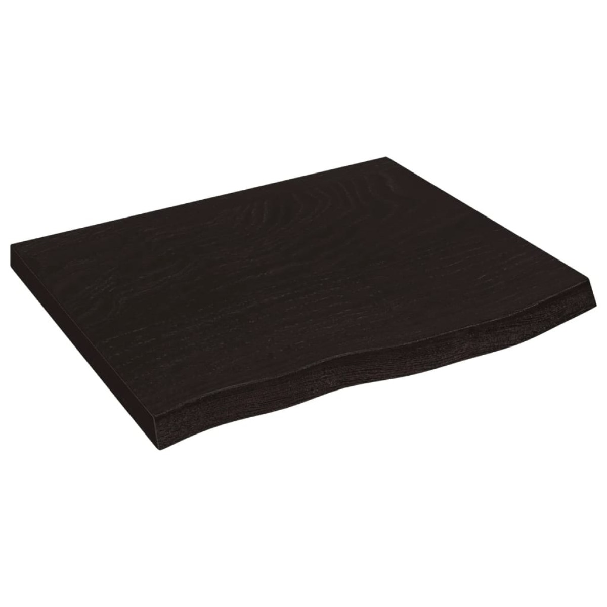 vidaXL Πάγκος Μπάνιου Σκούρο Γκρι 60x60x4 εκ. Επεξ. Μασίφ Ξύλο