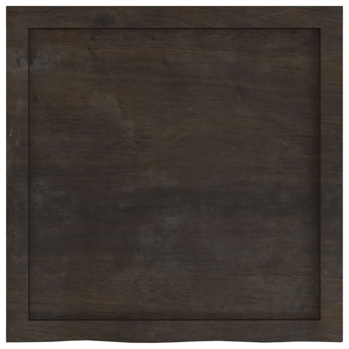 vidaXL Πάγκος Μπάνιου Σκούρο Γκρι 60x60x4 εκ. Επεξ. Μασίφ Ξύλο