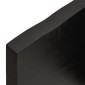vidaXL Πάγκος Μπάνιου Σκούρο Γκρι 60x60x4 εκ. Επεξ. Μασίφ Ξύλο