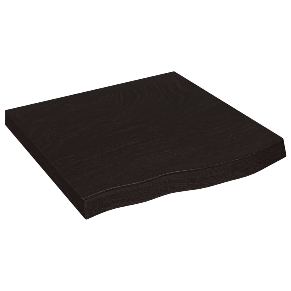 vidaXL Πάγκος Μπάνιου Σκούρο Γκρι 60x60x6 εκ. Επεξ. Μασίφ Ξύλο