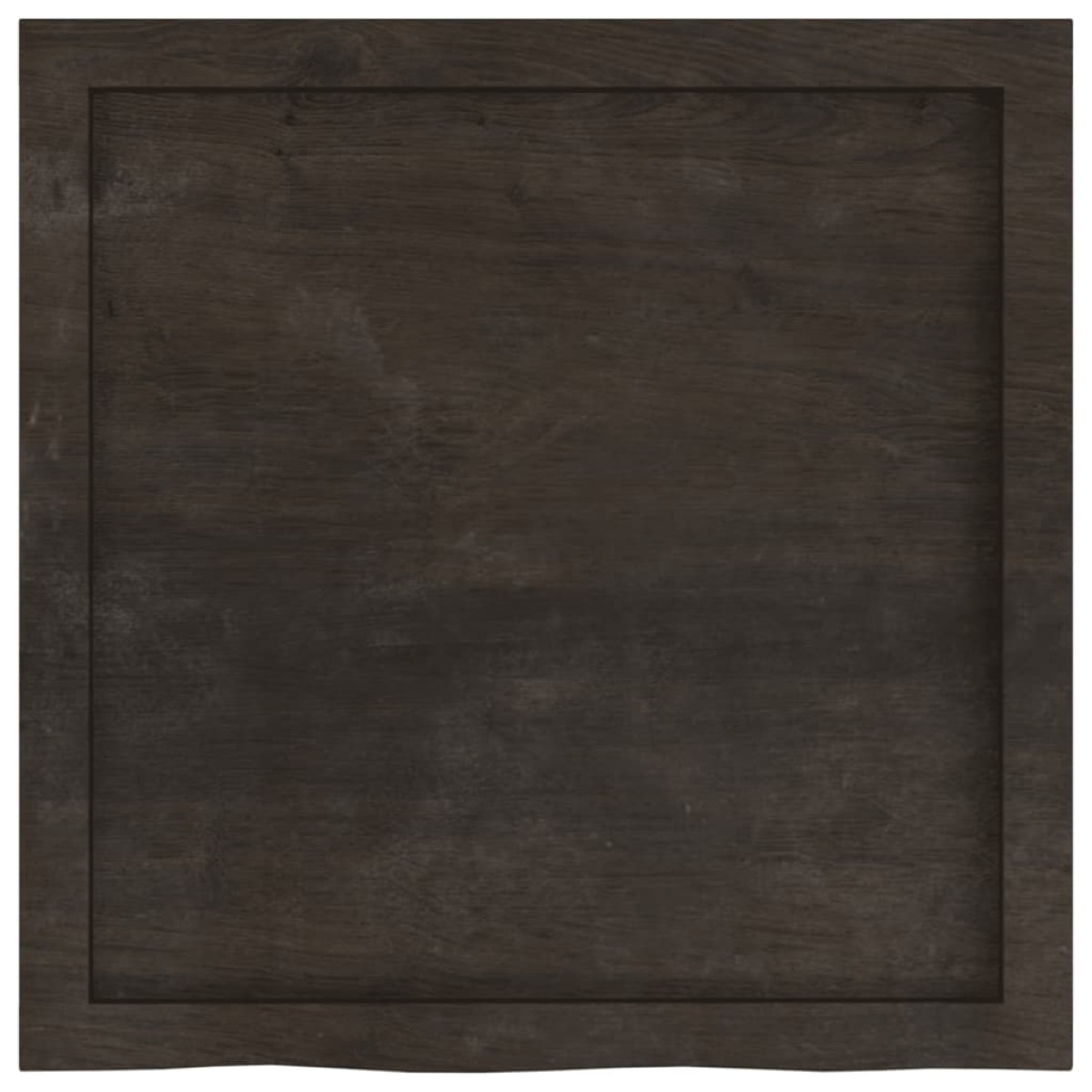 vidaXL Πάγκος Μπάνιου Σκούρο Γκρι 60x60x6 εκ. Επεξ. Μασίφ Ξύλο