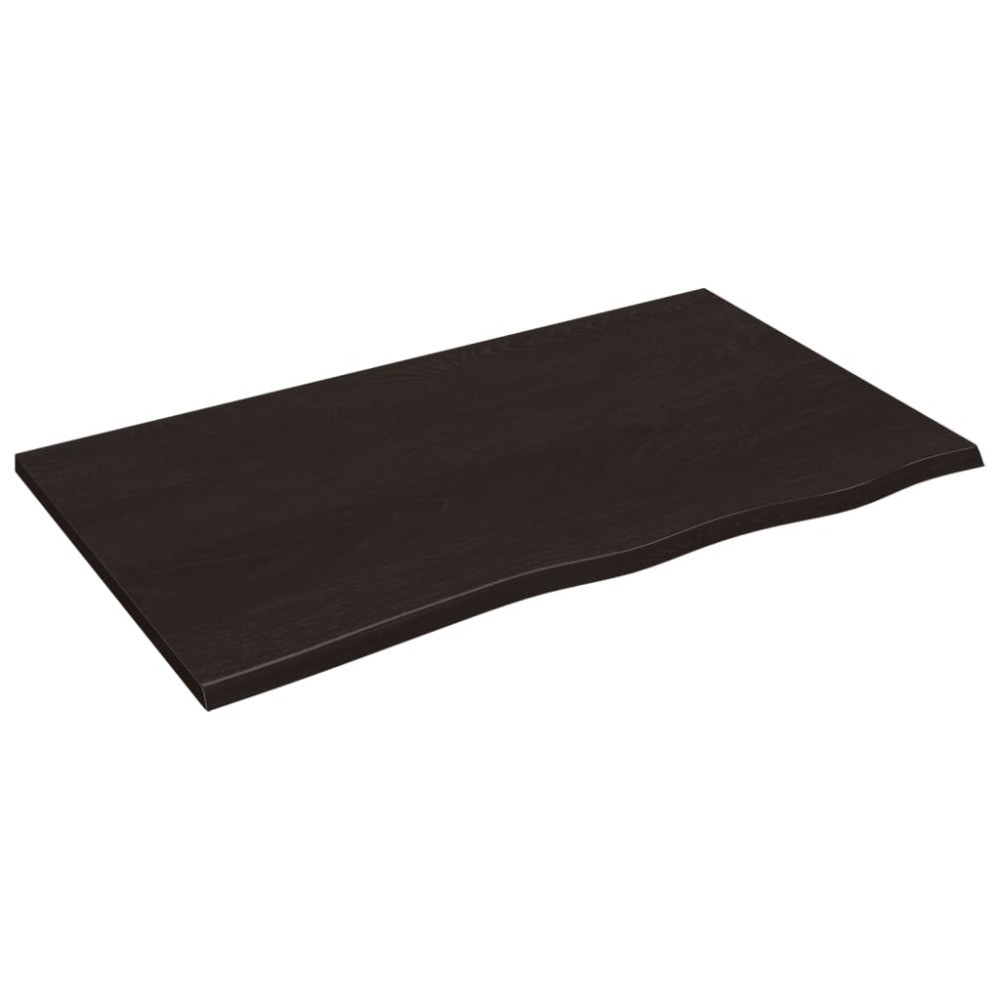 vidaXL Πάγκος Μπάνιου Σκούρο Καφέ 100x60x2 εκ. Επεξ. Μασίφ Ξύλο