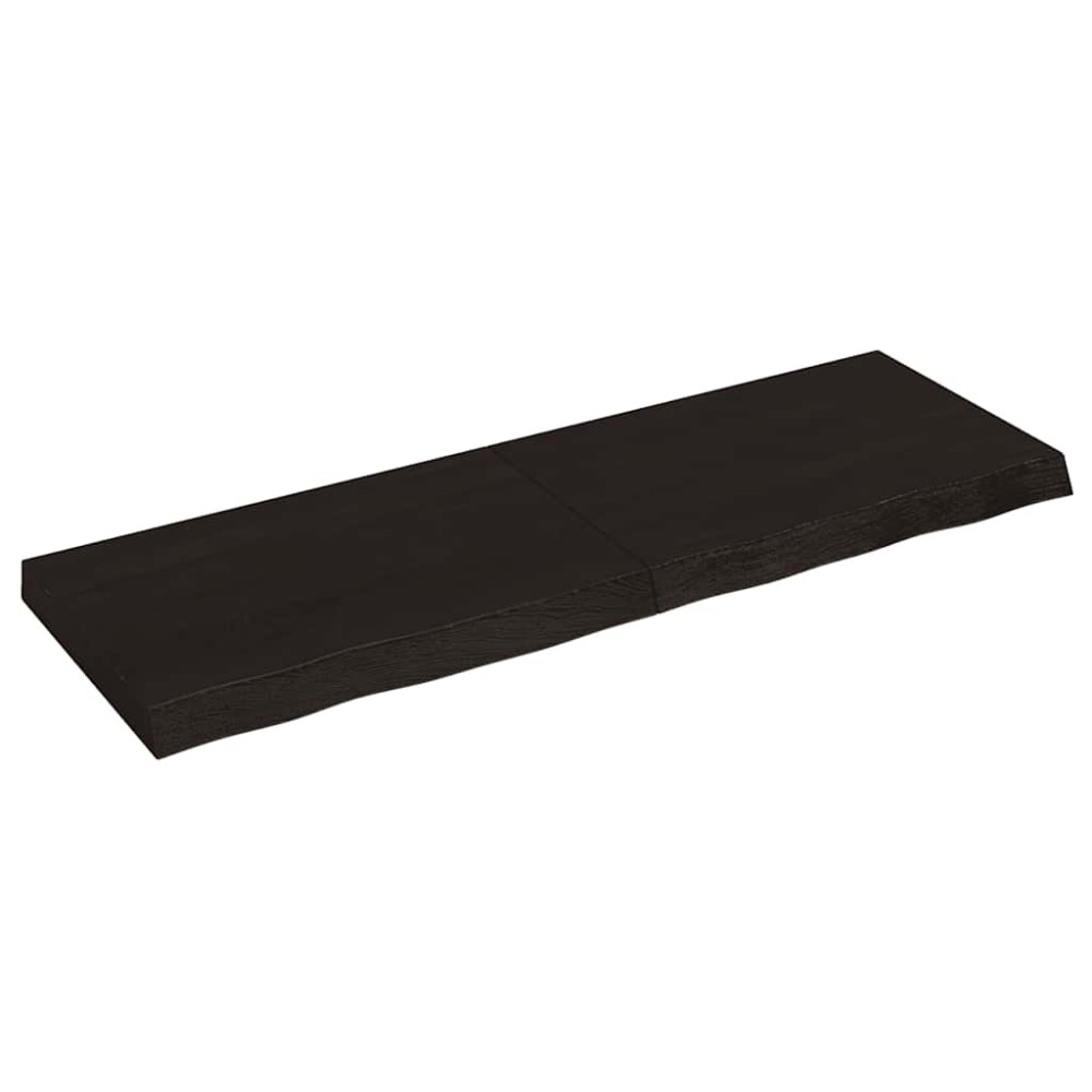 vidaXL Πάγκος Μπάνιου Σκούρο Καφέ 120x40x(2-6) εκ. Επεξεργ. Μασίφ Ξύλο