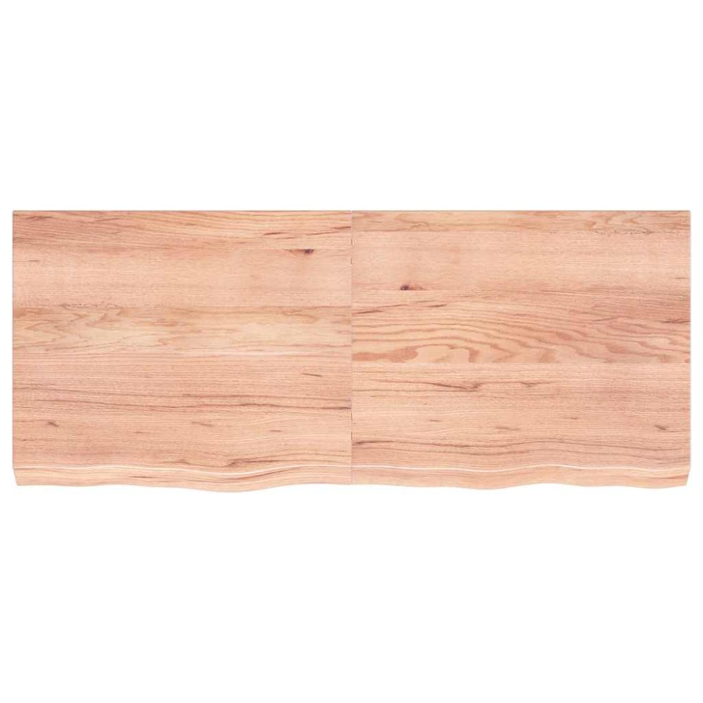 vidaXL Επιφ Τραπεζιού Αν Καφέ 120x50x(2-6)εκ. Επεξ. Μασίφ Ξύλο Δρυός
