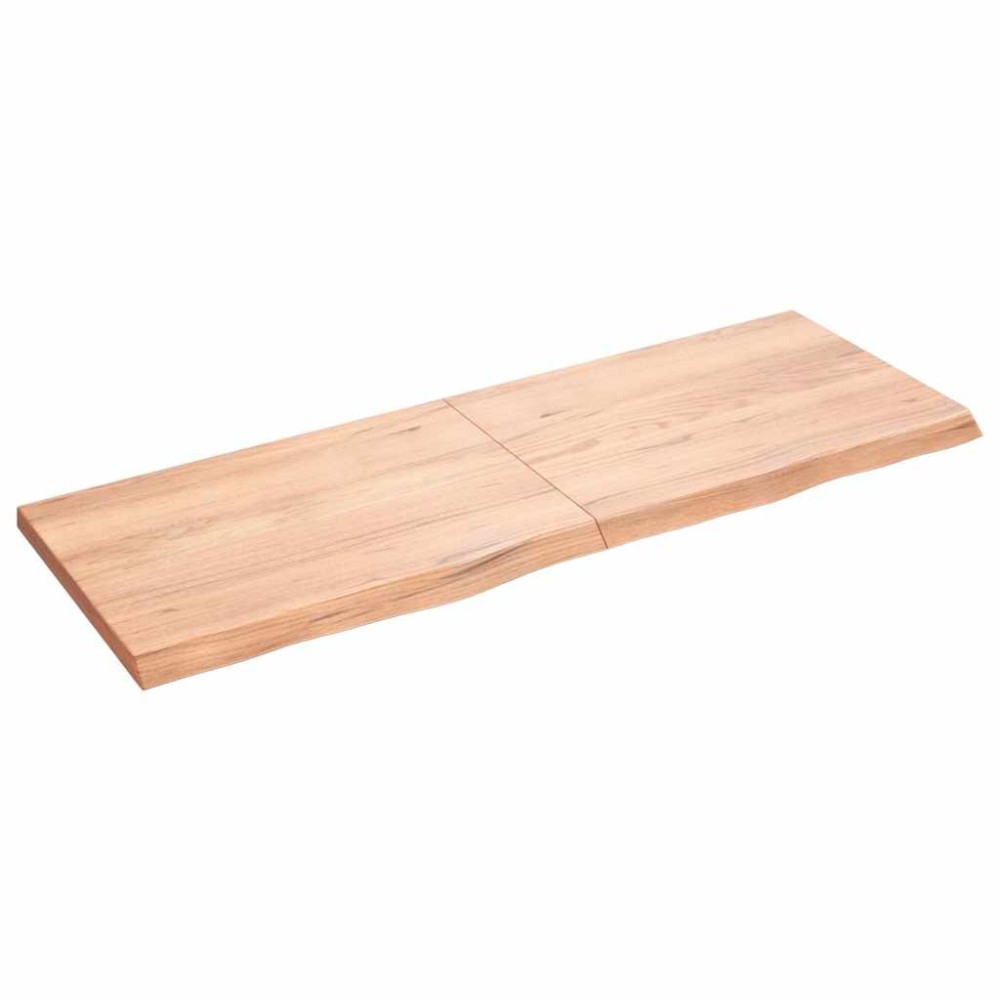vidaXL Επιφ Τραπεζιού Αν Καφέ 140x50x(2-4)εκ. Επεξ. Μασίφ Ξύλο Δρυός