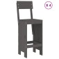 vidaXL Σετ Επίπλων Μπαρ Κήπου 5 Τεμαχίων Γκρι από Μασίφ Ξύλο Πεύκου