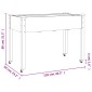 vidaXL Γλάστρα με Ρόδες & Επένδυση Καφέ 118x59x80 εκ Μασίφ Ξύλο Ελάτης