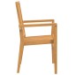 vidaXL Καρέκλες Κήπου Στοιβαζόμενες 8 τεμ. 56,5x57,5x91 εκ. Μασίφ Teak