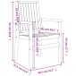 vidaXL Καρέκλες Κήπου Στοιβαζόμενες 8 τεμ. 56,5x57,5x91 εκ. Μασίφ Teak