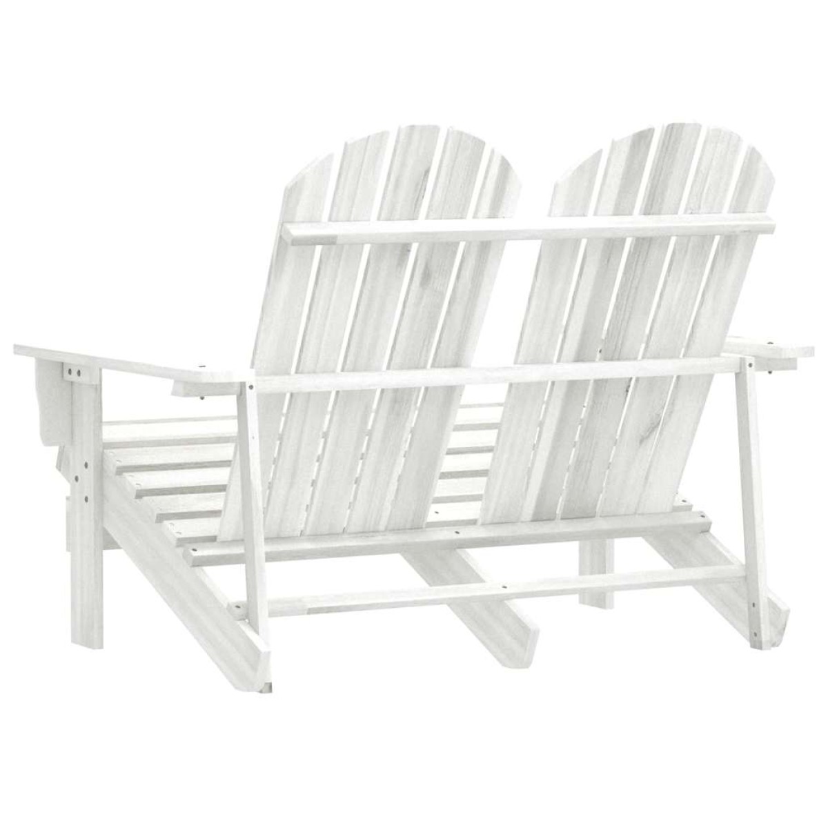 vidaXL Καρέκλα Κήπου Adirondack Διθέσια Λευκή από Μασίφ Ξύλο Ελάτης