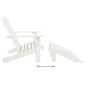 vidaXL Καρέκλα Κήπου Adirondack Διθέσια Λευκή Ξύλο Ελάτης & Υποπόδιο