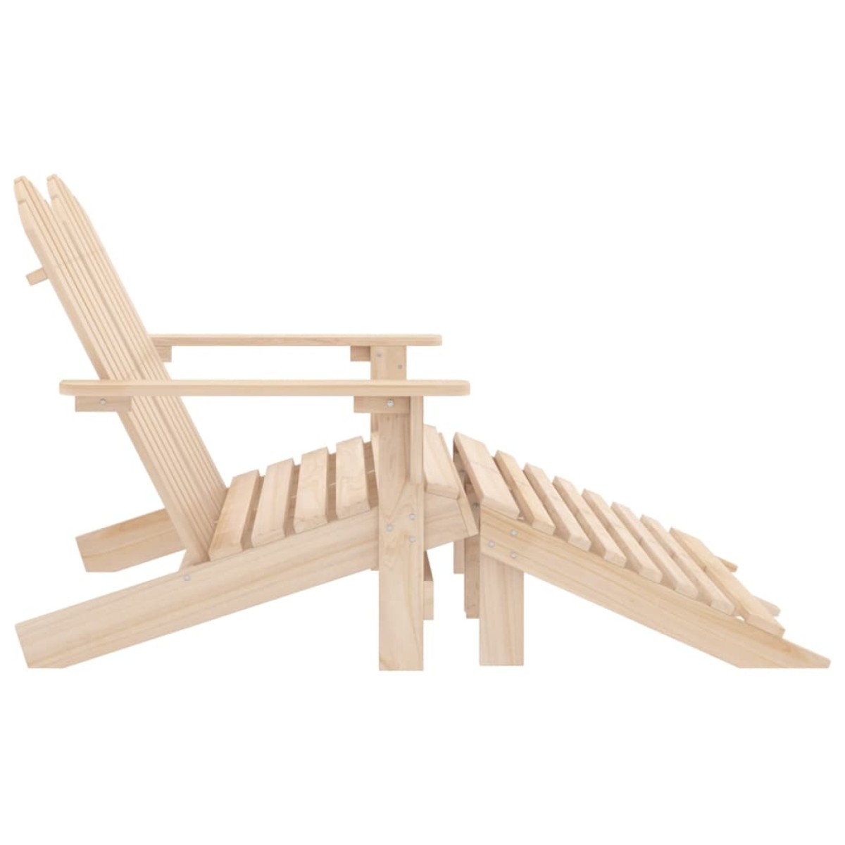 vidaXL Καρέκλα Κήπου Adirondack Διθέσια  από Ξύλο Ελάτης & Υποπόδιο
