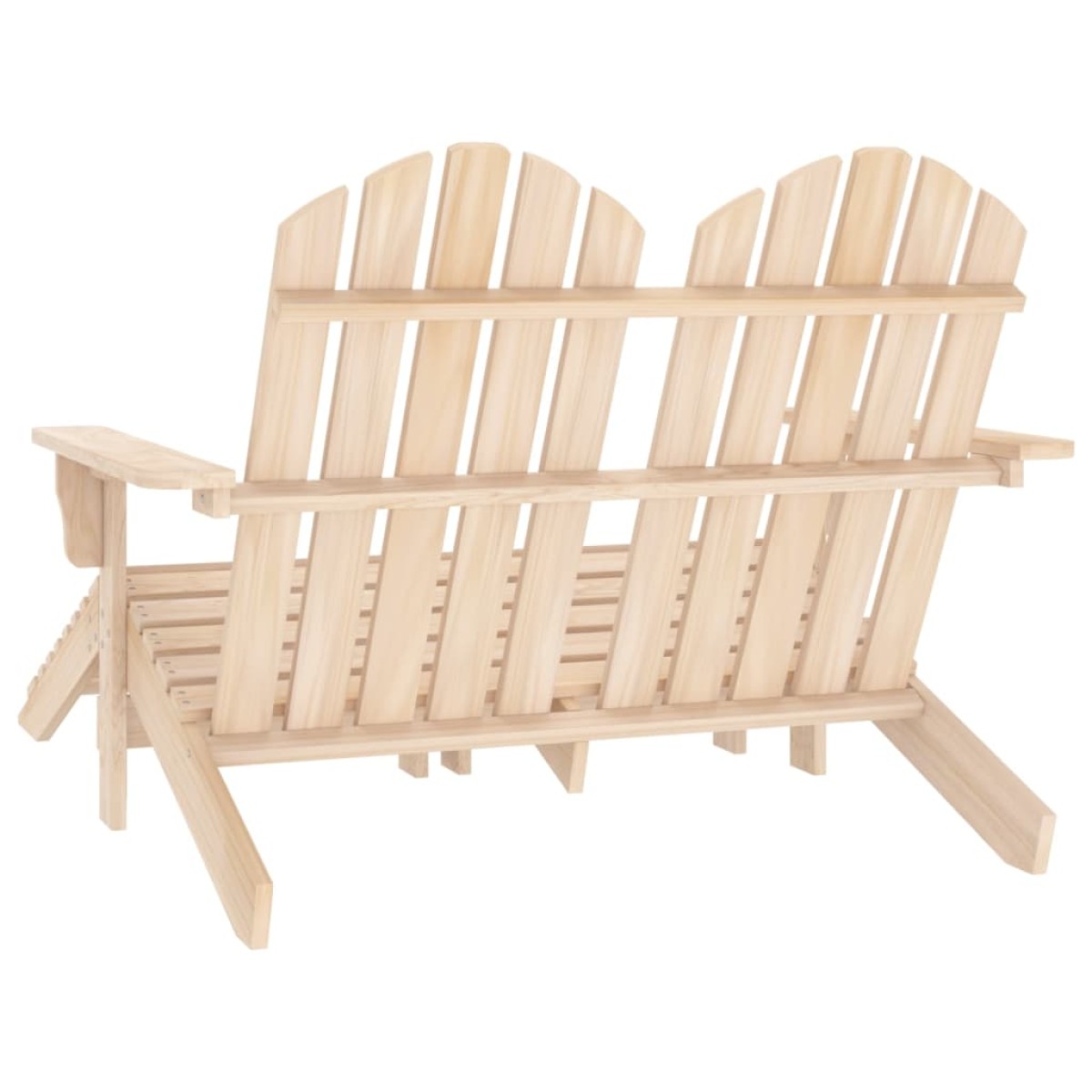 vidaXL Καρέκλα Κήπου Adirondack Διθέσια  από Ξύλο Ελάτης & Υποπόδιο