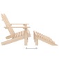 vidaXL Καρέκλα Κήπου Adirondack Διθέσια  από Ξύλο Ελάτης & Υποπόδιο