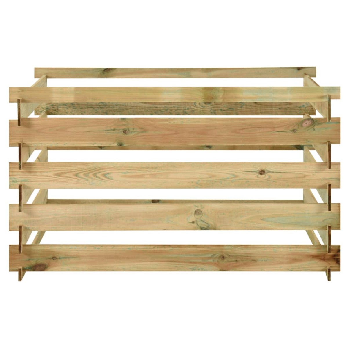 vidaXL Κομποστοποιητής με Σανίδες 120x120x70 εκ. Εμποτισμ. Ξύλο Πεύκου