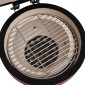 vidaXL Ψησταριά Καπνιστήριο Kamado 2 σε 1 Κόκκινη 56 εκ. Κεραμική
