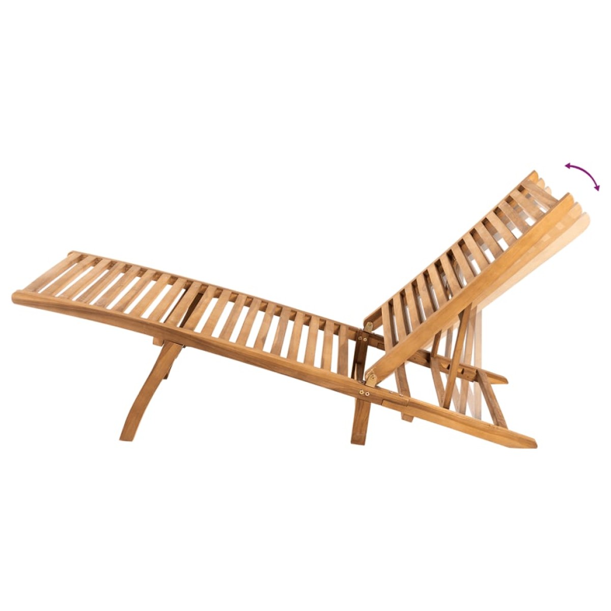 vidaXL Ξαπλώστρα από Μασίφ Ξύλο Teak