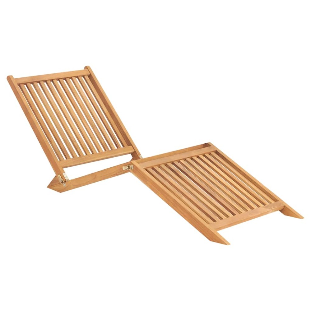 vidaXL Ξαπλώστρα από Μασίφ Ξύλο Teak