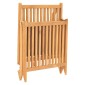 vidaXL Ξαπλώστρα από Μασίφ Ξύλο Teak
