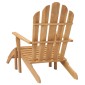 vidaXL Καρέκλα Adirondack με Υποπόδιο από Μασίφ Ξύλο Teak
