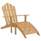 vidaXL Καρέκλα Adirondack με Υποπόδιο από Μασίφ Ξύλο Teak