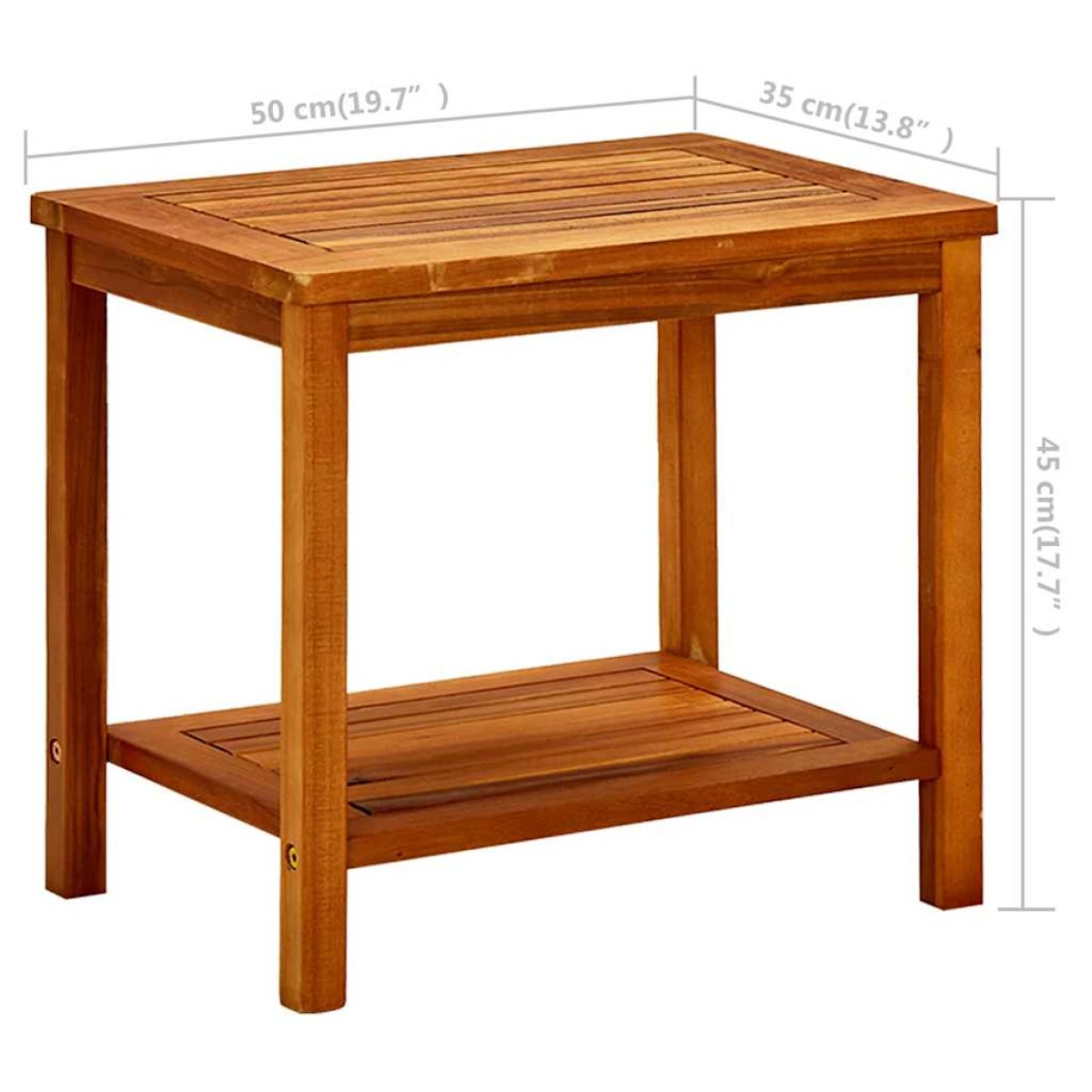vidaXL Τραπεζάκι Σαλονιού 50 x 35 x 45 εκ. Μασίφ Ξύλο Ακακίας