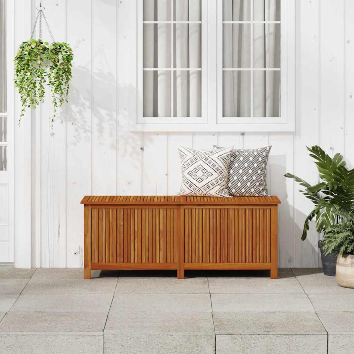 vidaXL Μπαούλο Αποθήκευσης Κήπου 150x50x58 εκ. από Μασίφ Ξύλο Ακακίας