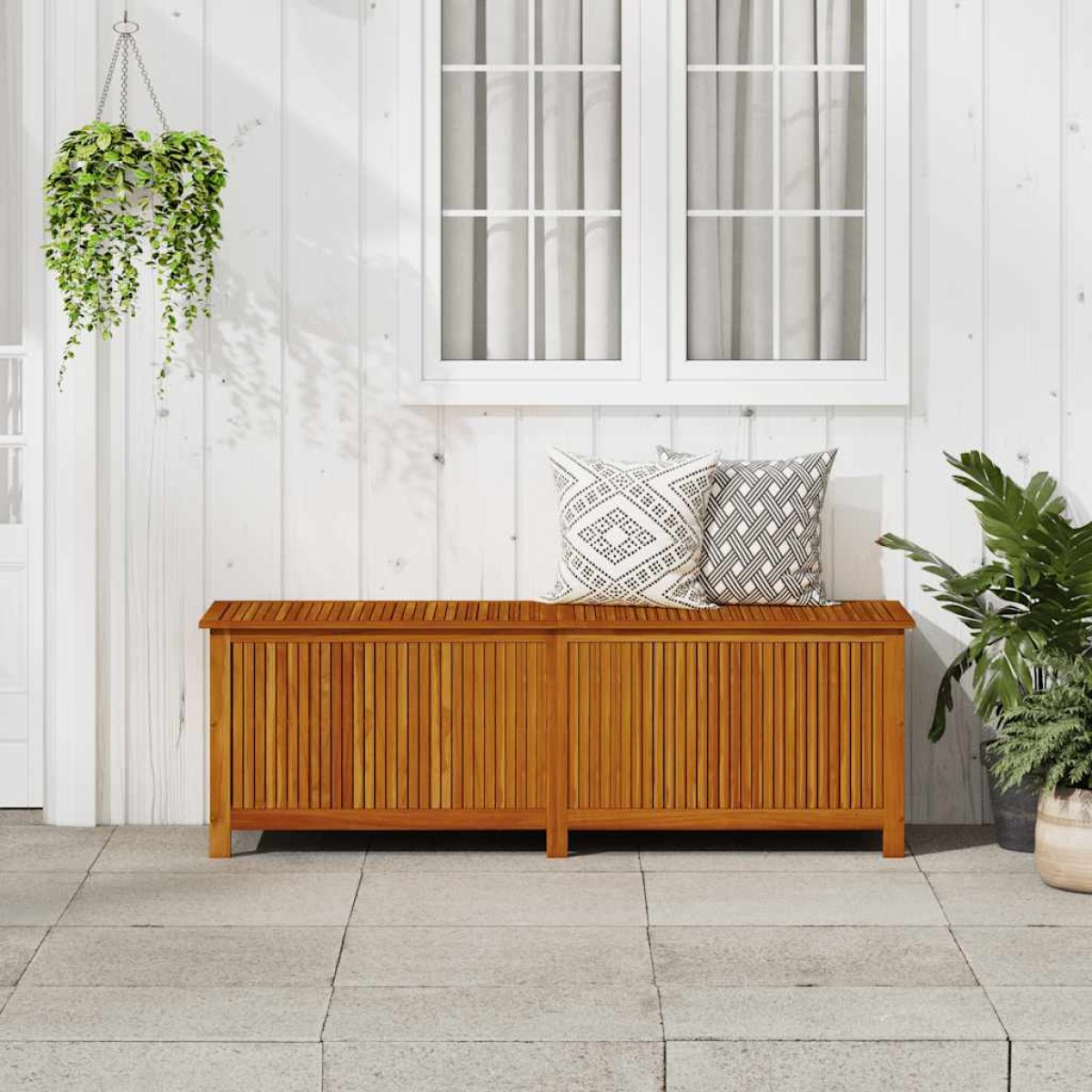 vidaXL Μπαούλο Αποθήκευσης Κήπου 175x50x58 εκ. από Μασίφ Ξύλο Ακακίας