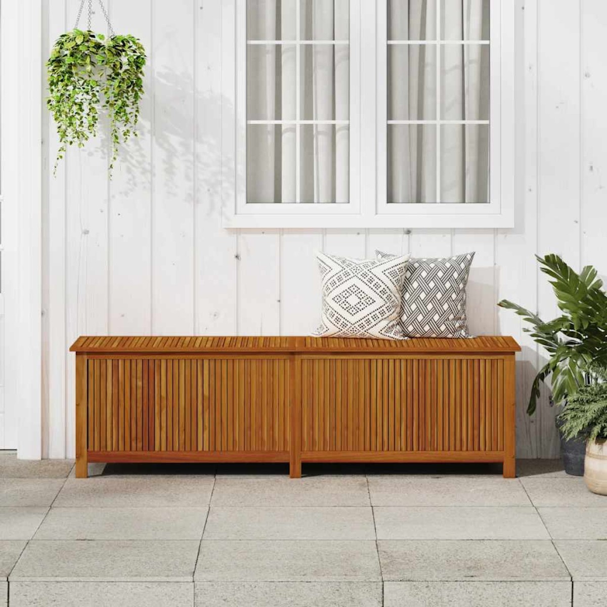 vidaXL Μπαούλο Αποθήκευσης Κήπου 200x50x58 εκ. από Μασίφ Ξύλο Ακακίας