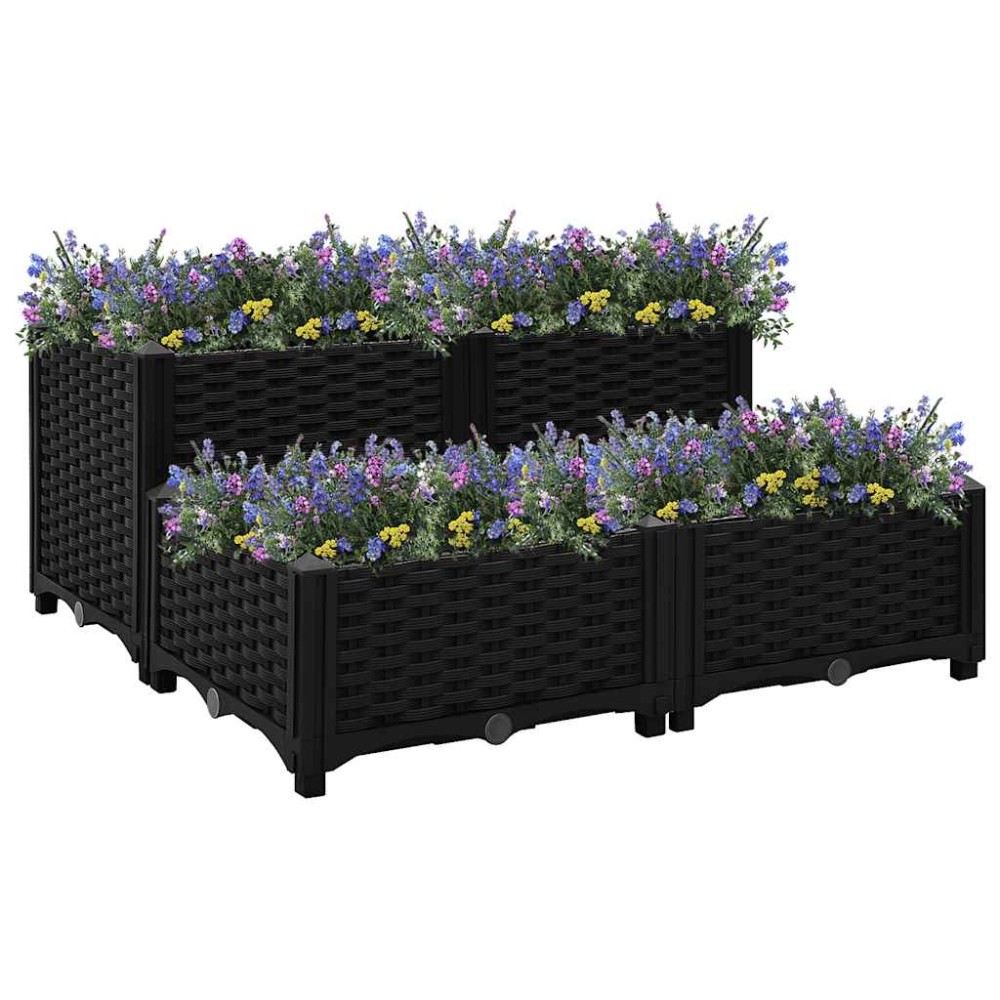 vidaXL Ζαρντινιέρα 80 x 80 x 38 εκ. από Πολυπροπυλένιο
