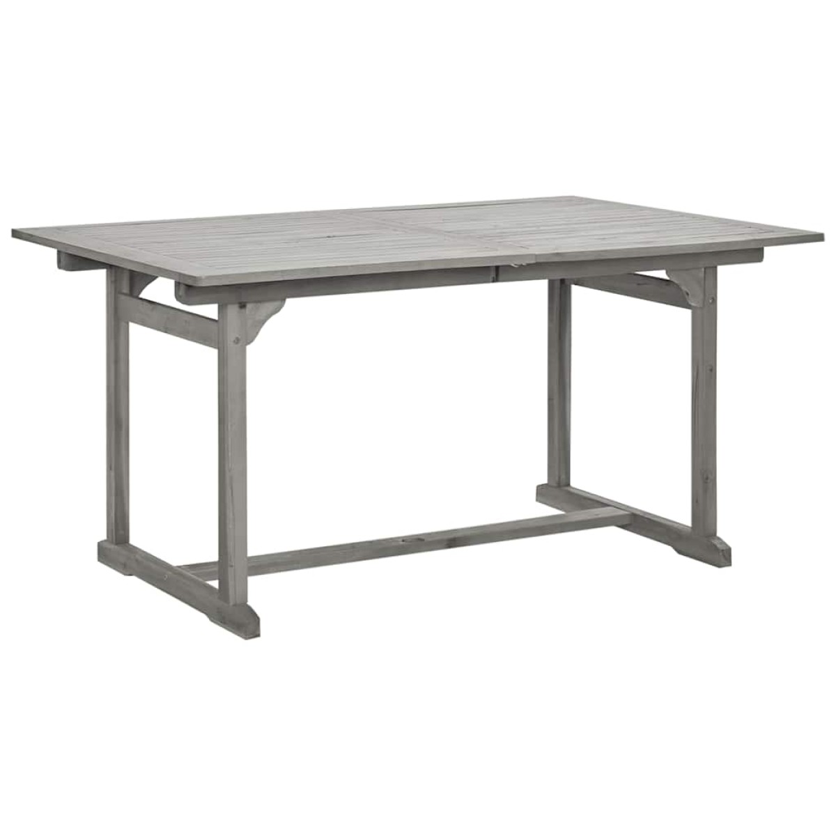 vidaXL Τραπεζαρία Κήπου (150-200) x 100 x 75 εκ από Μασίφ Ξύλο Ακακίας
